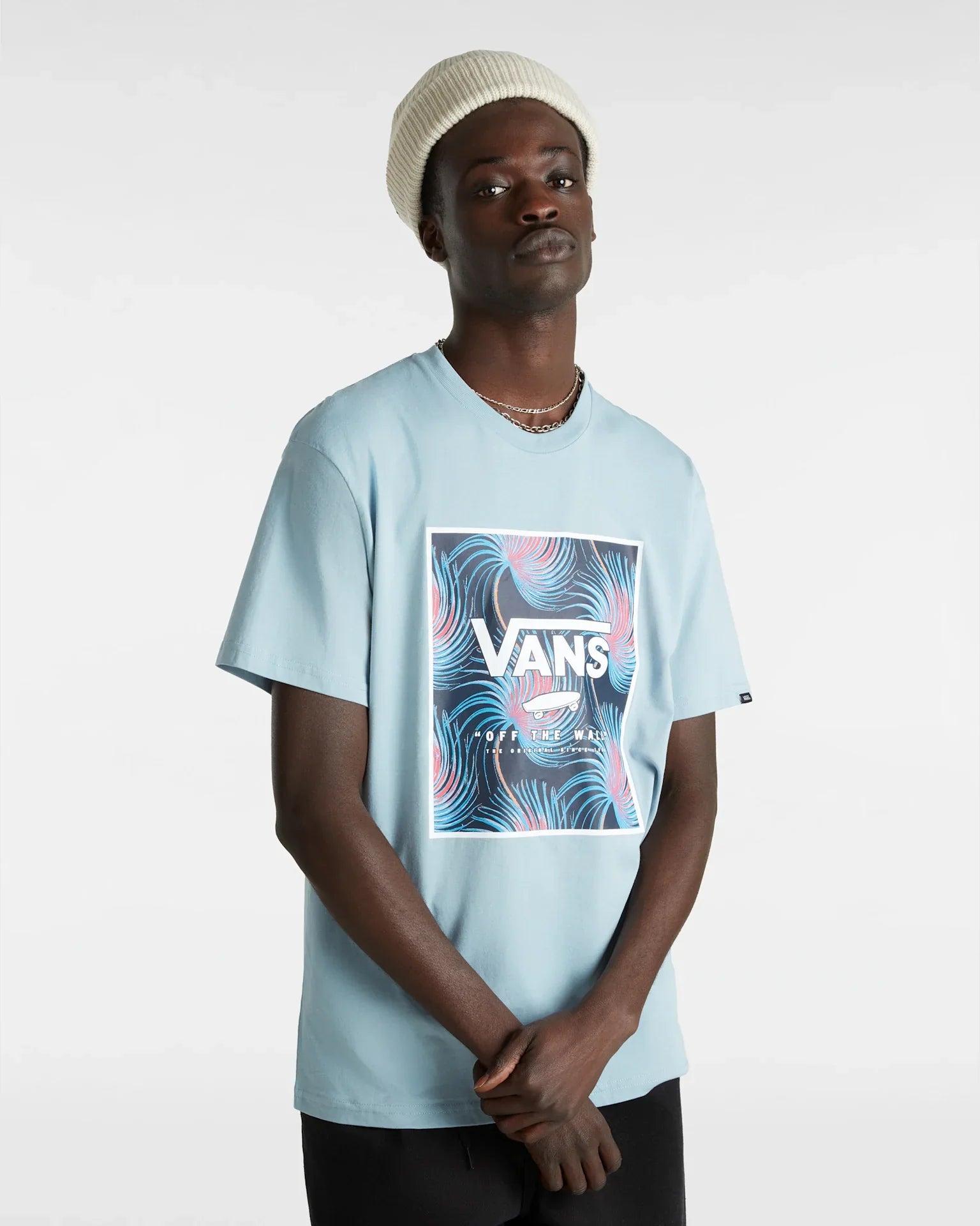 VANS MN CLASSIC PRINT BOX DUSTY BLUE/WHITE kép 3