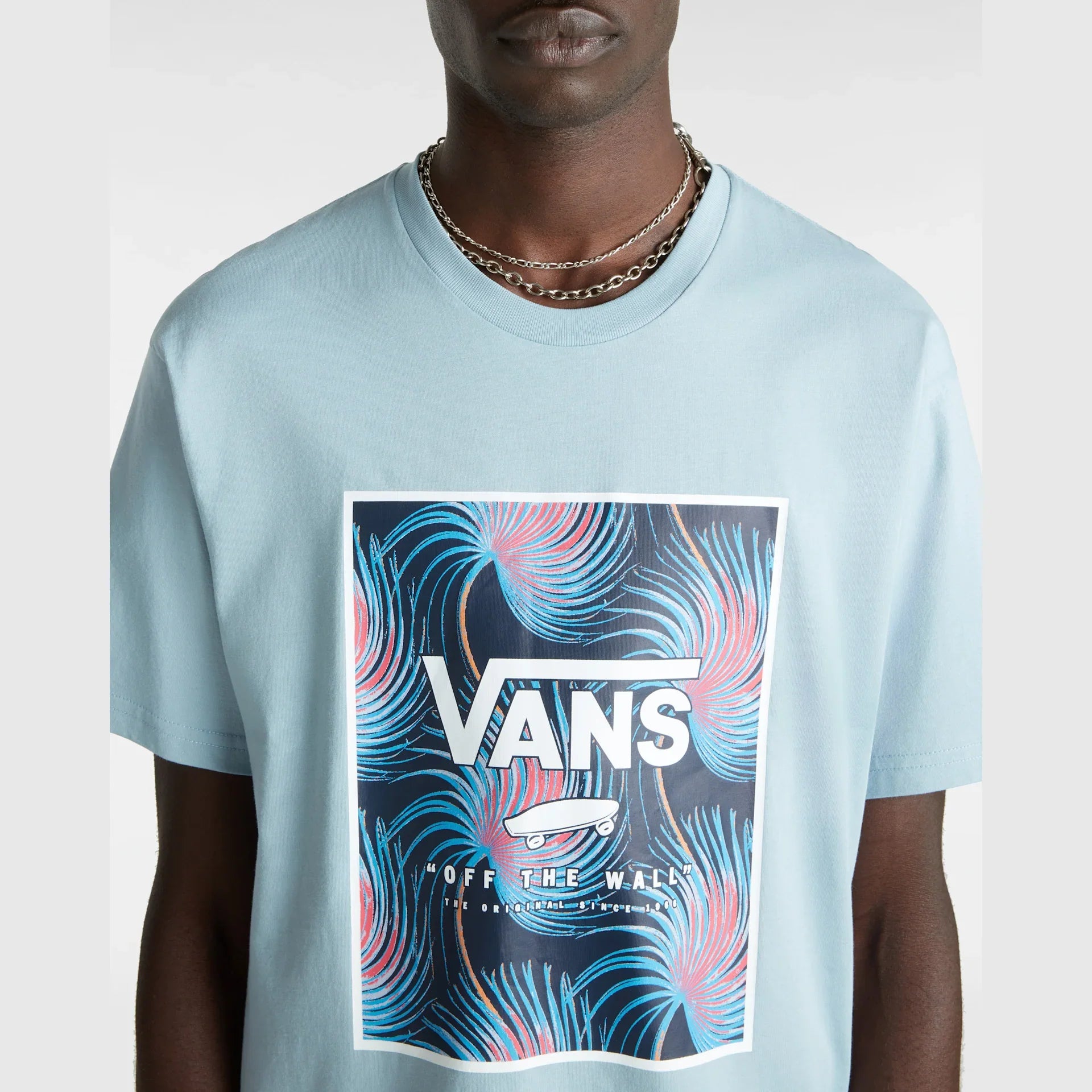 VANS MN CLASSIC PRINT BOX DUSTY BLUE/WHITE kép 6