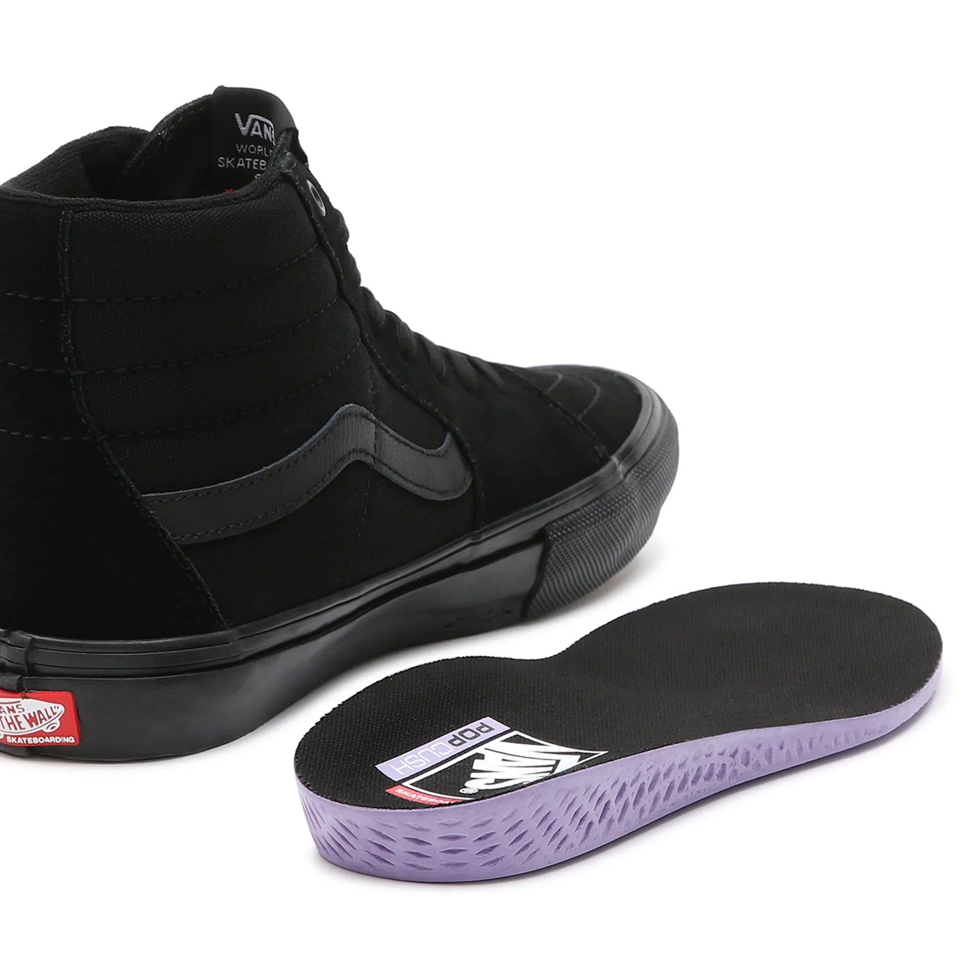 VANS Skate SK8-Hi Black/Black Cipő kép 9