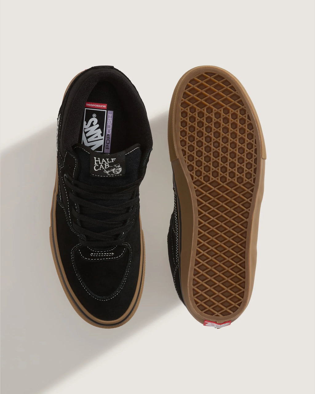 VANS Skate Half Cab Black/Gum/White Cipő VN0A5FCDB9K1 - 3