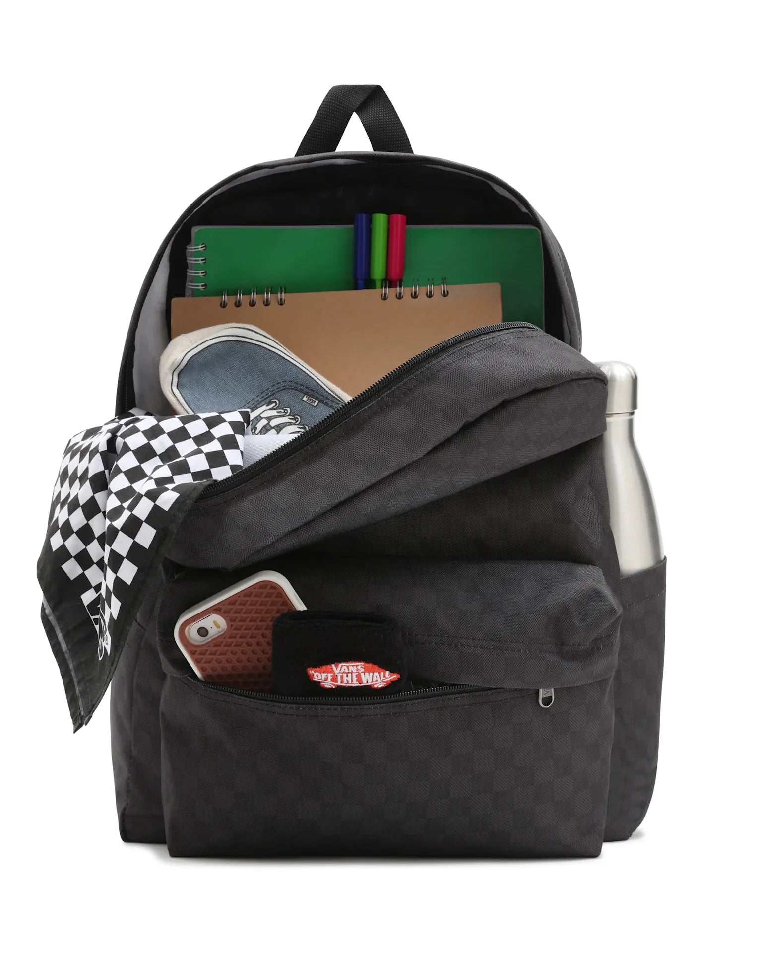 VANS OLD SKOOL CHECK BACKPACK Black/Charcoal VN0A5KHRBA51 - 2