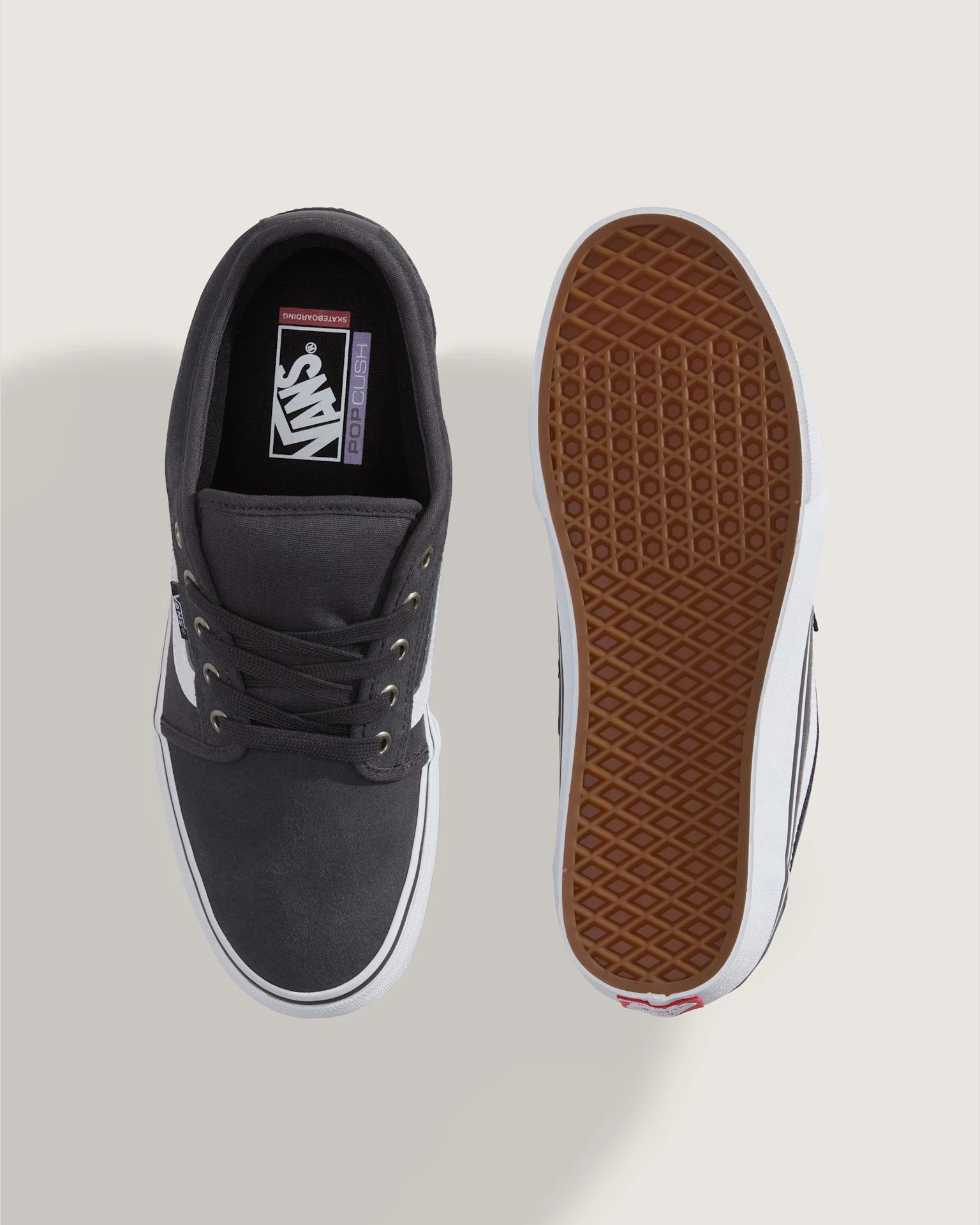 Vans Skate Chukka Low Sidestripe Charcoal/White Cipő VN0A5KQZZ051 - 3