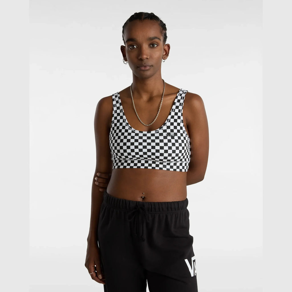VANS WM FLYING V PRINT BRA FLYING V Black/White Checkerboard kép 3