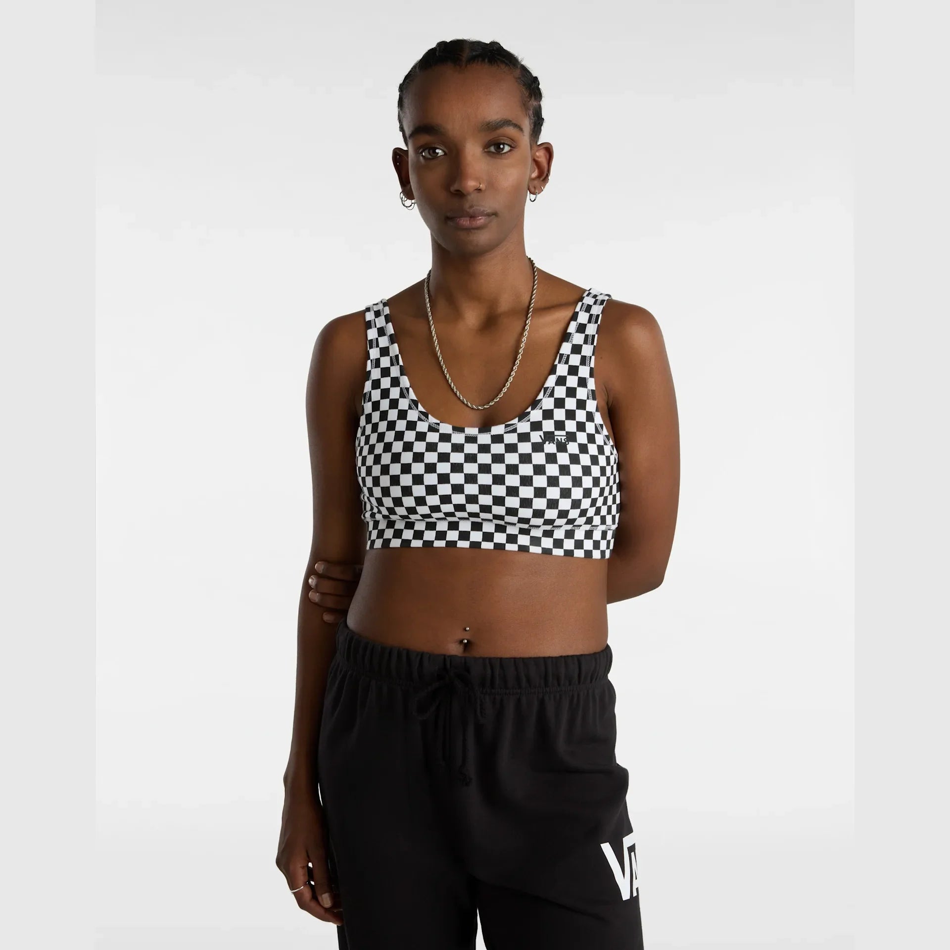 VANS WM FLYING V PRINT BRA FLYING V Black/White Checkerboard kép 3