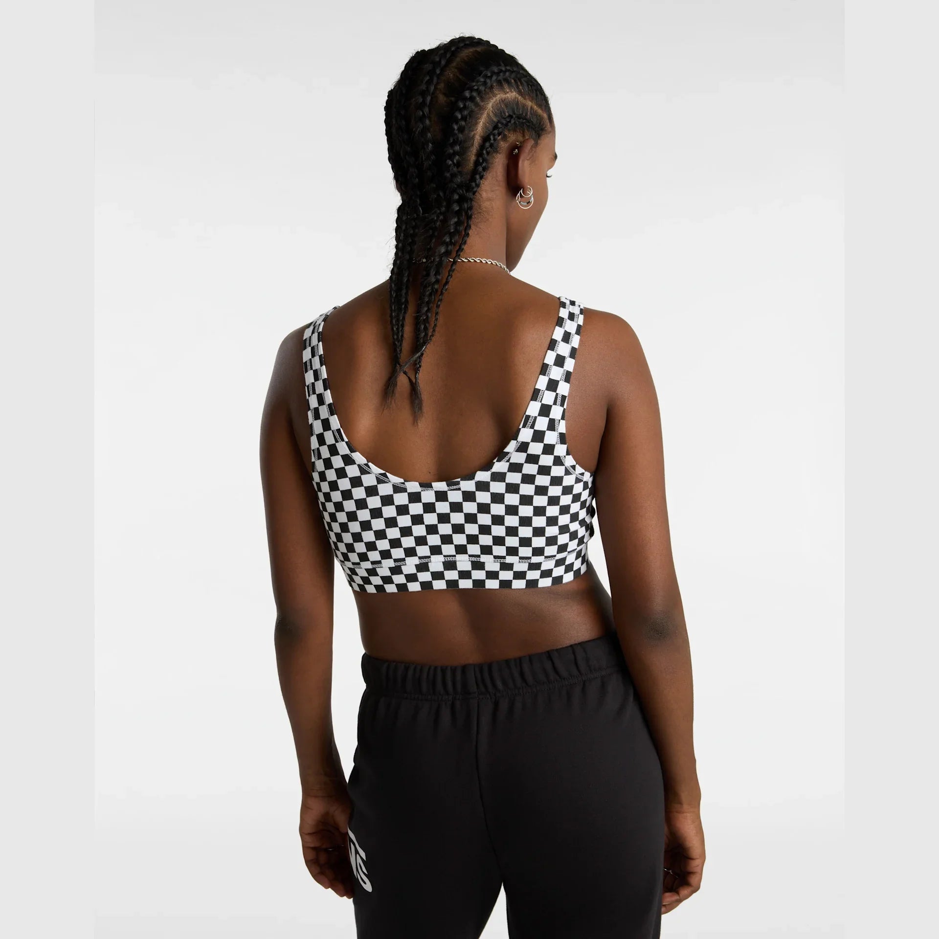 VANS WM FLYING V PRINT BRA FLYING V Black/White Checkerboard kép 4