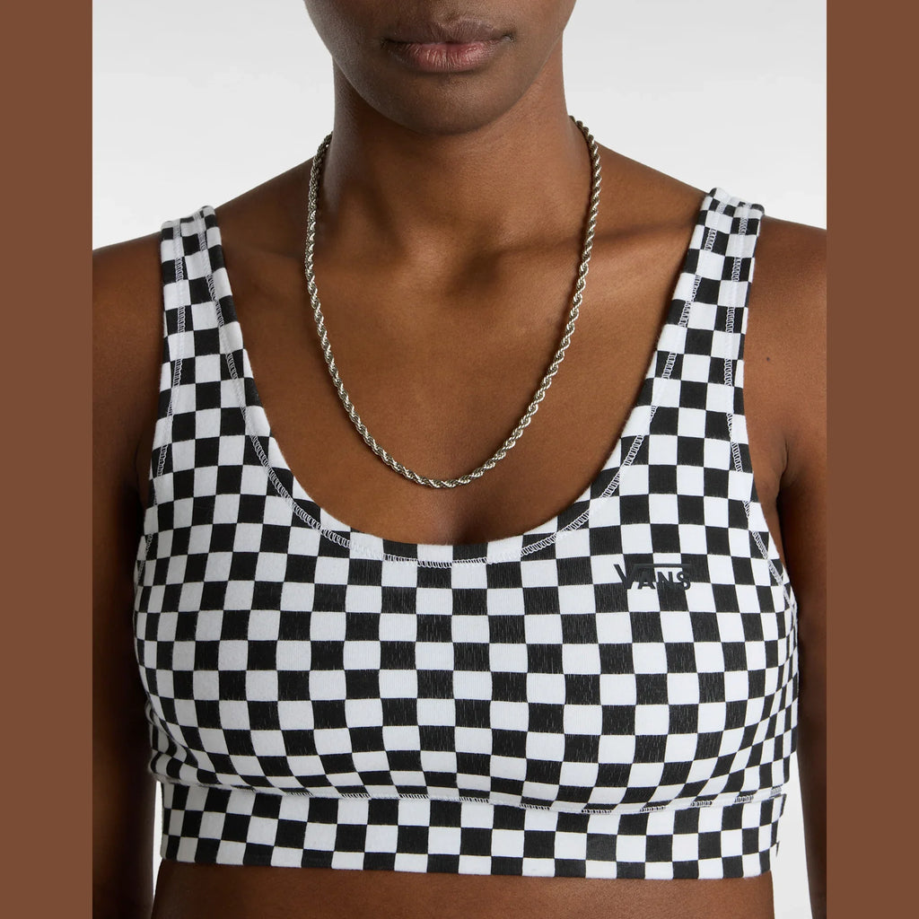 VANS WM FLYING V PRINT BRA FLYING V Black/White Checkerboard kép 6