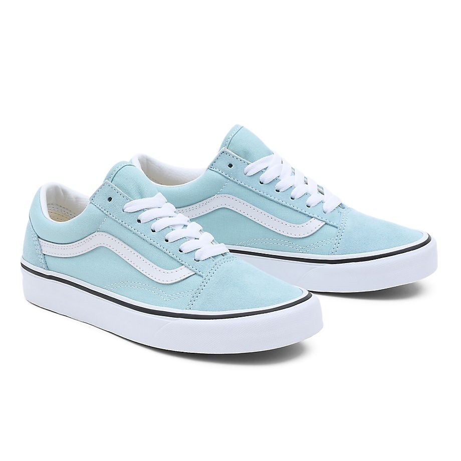Teal online blue vans