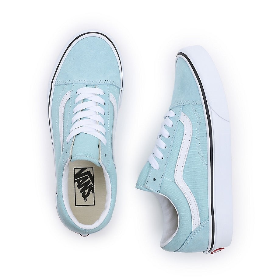 Teal online blue vans