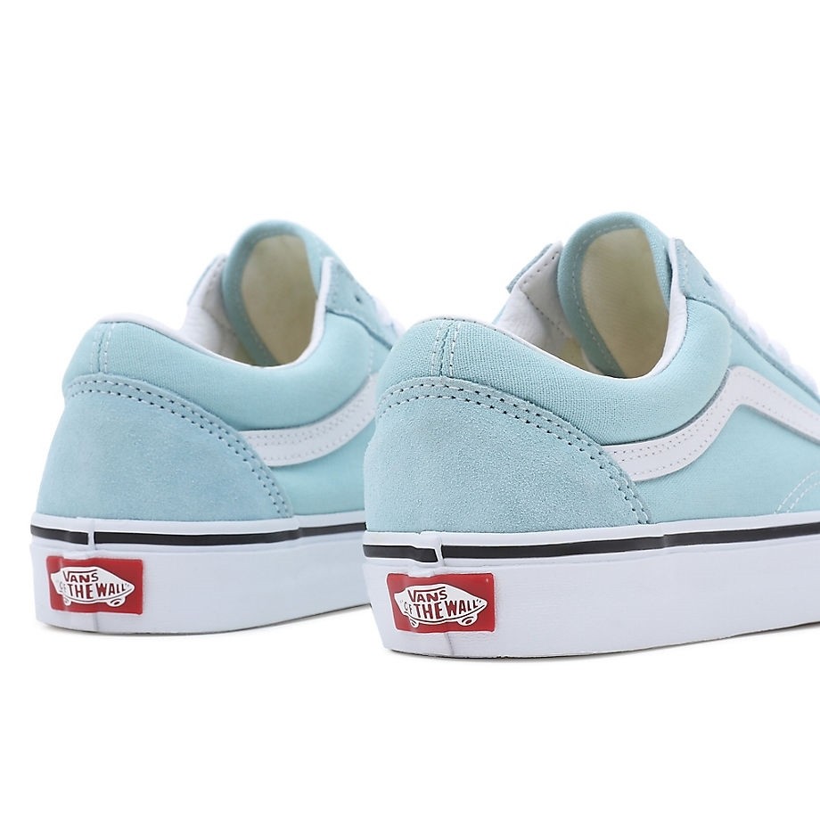 Tan and blue vans sale