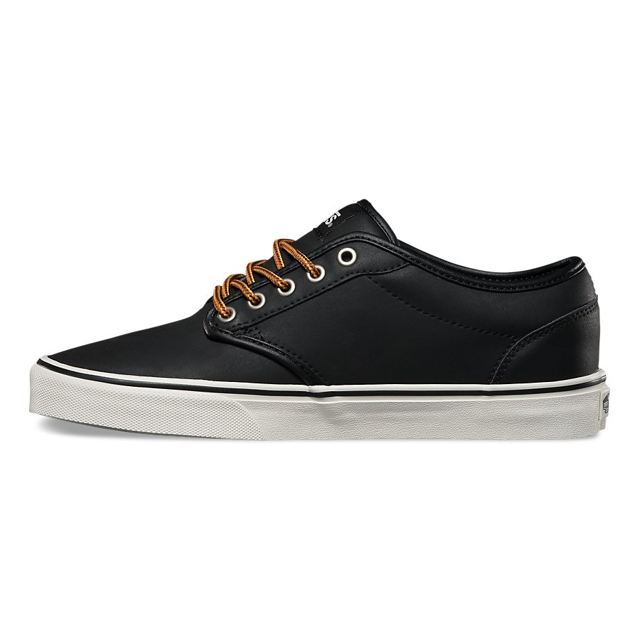 Vans atwood leather black marshmallow on sale