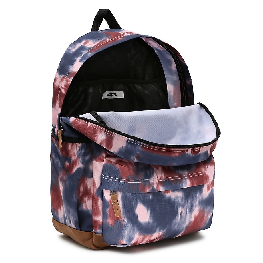 Vans realm tie dye backpack deals