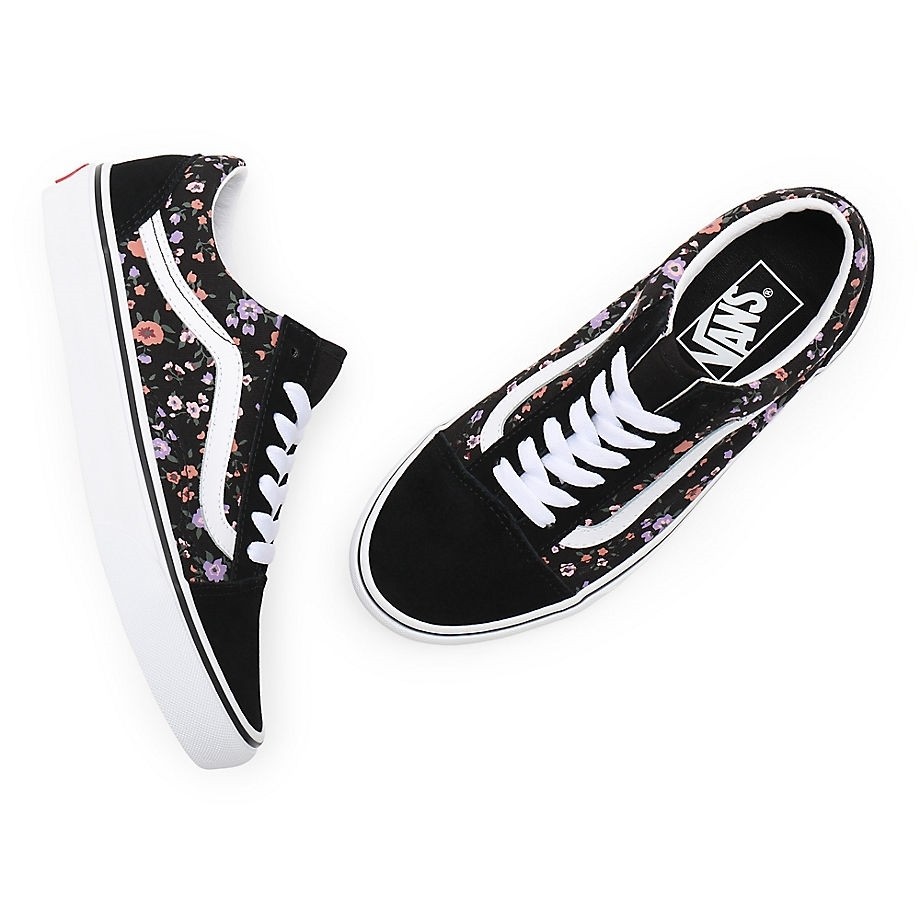 Vintage old skool vans floral hotsell