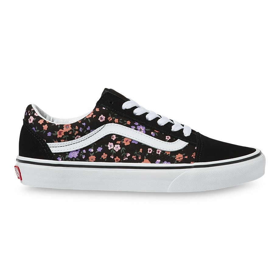 Tan vans with discount flowers