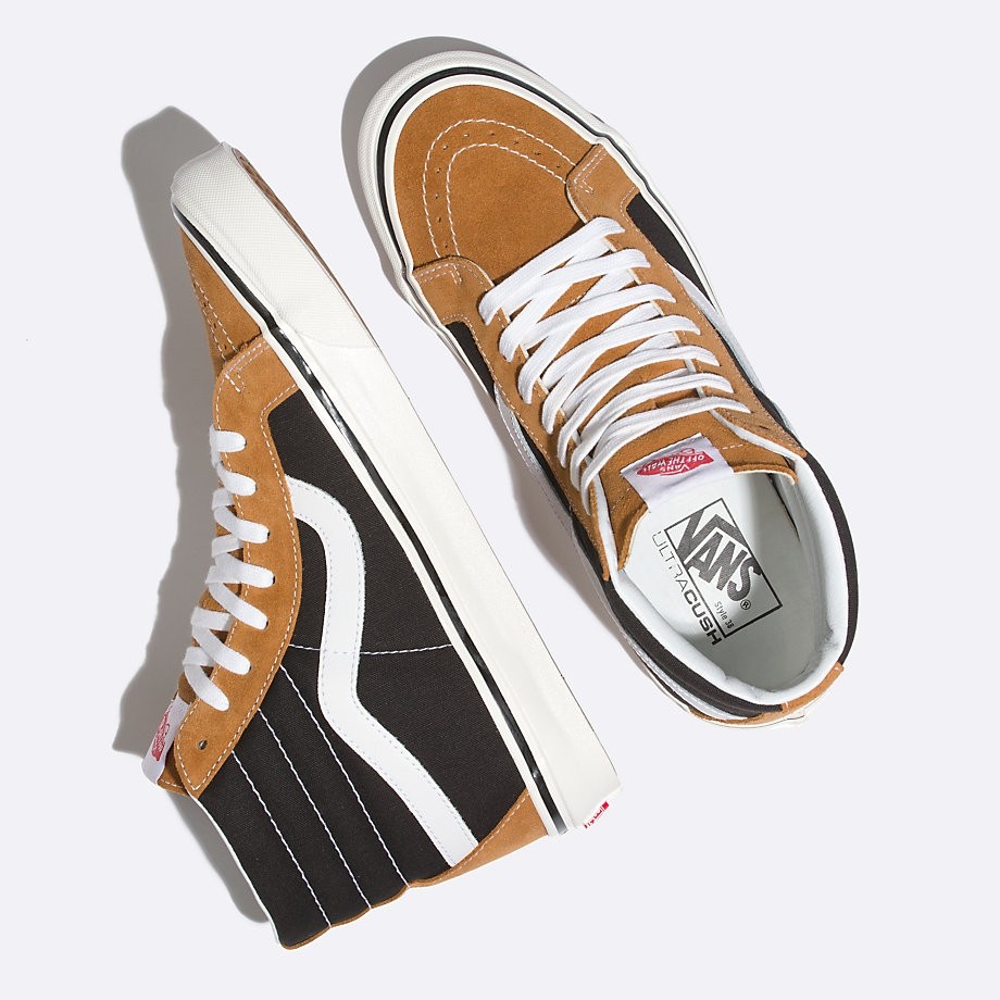 Tan sk8 hi best sale vans