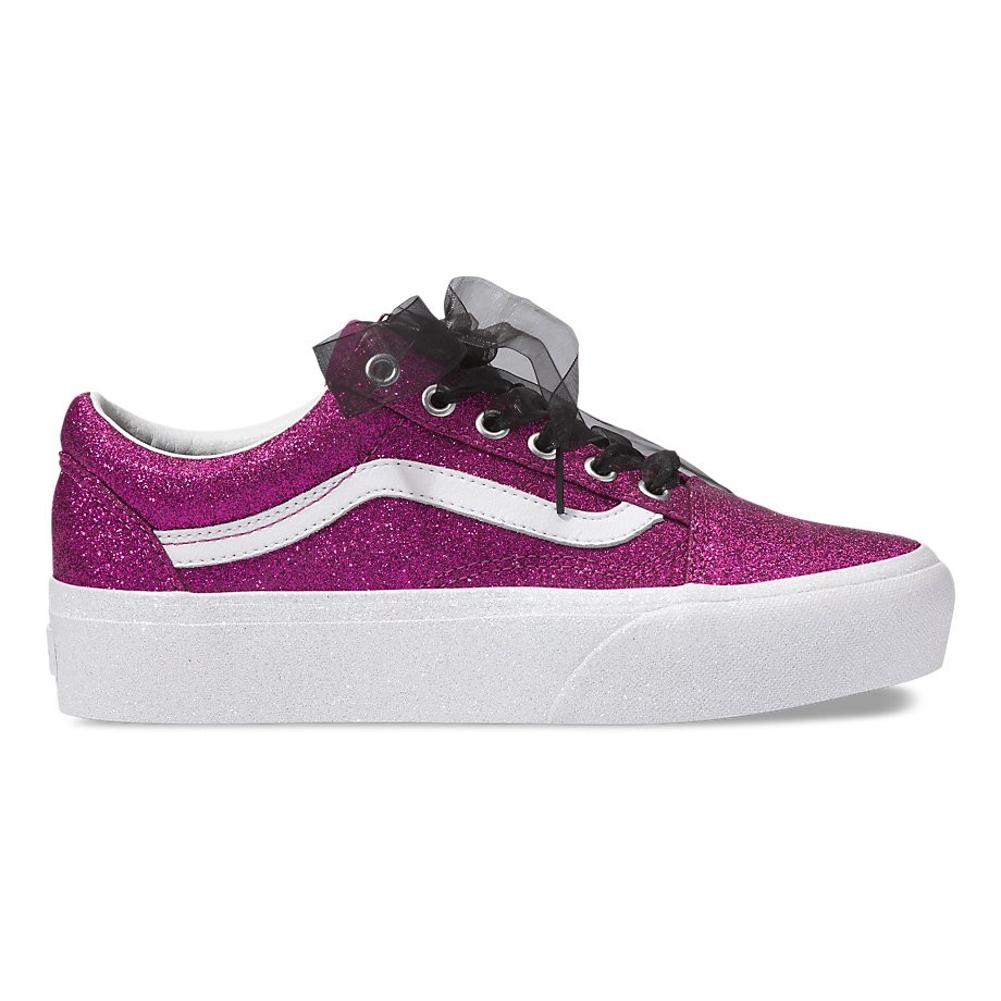 Vans glitter old skool platform on sale