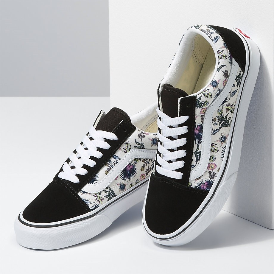 Vintage old sale skool vans floral