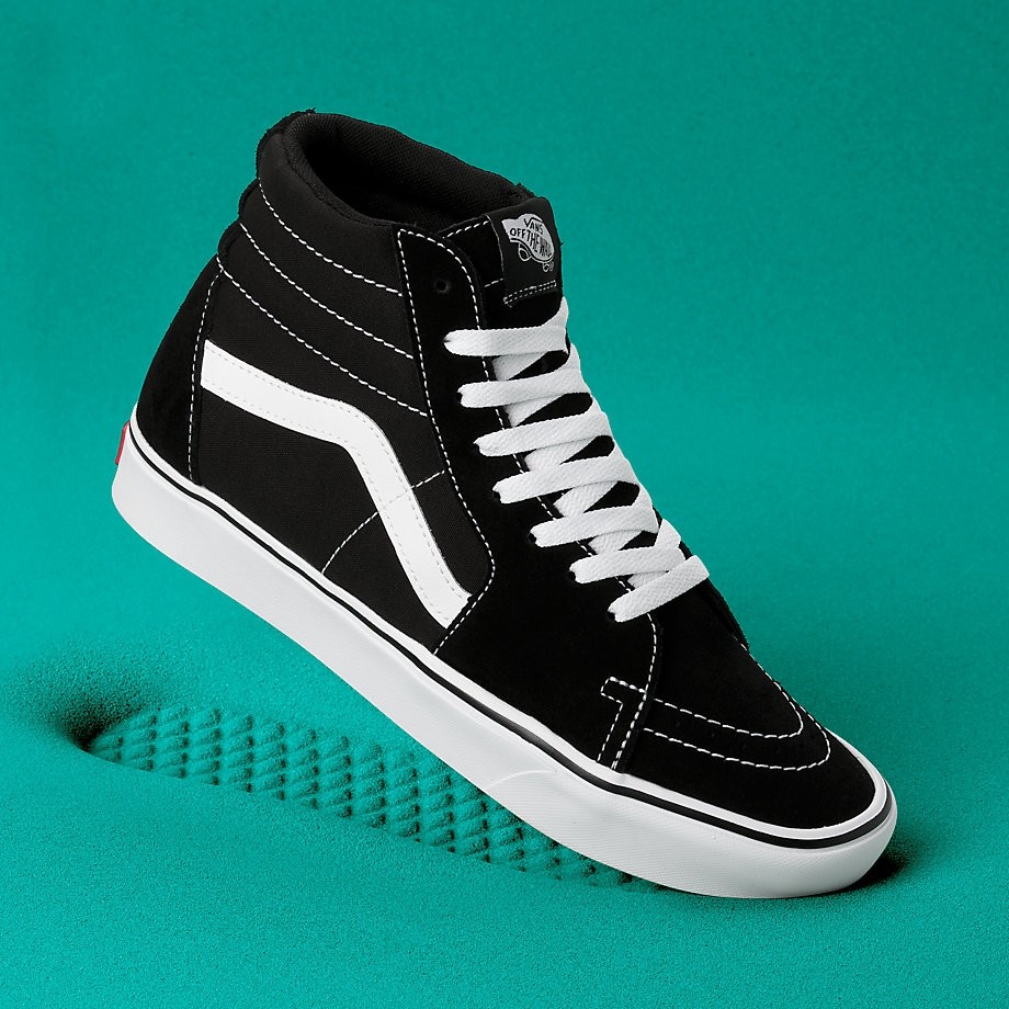 vans sk8 hi black red