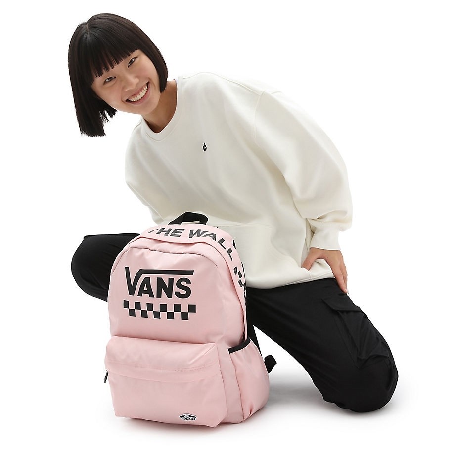 Vans pink good sporty realm backpack cheap
