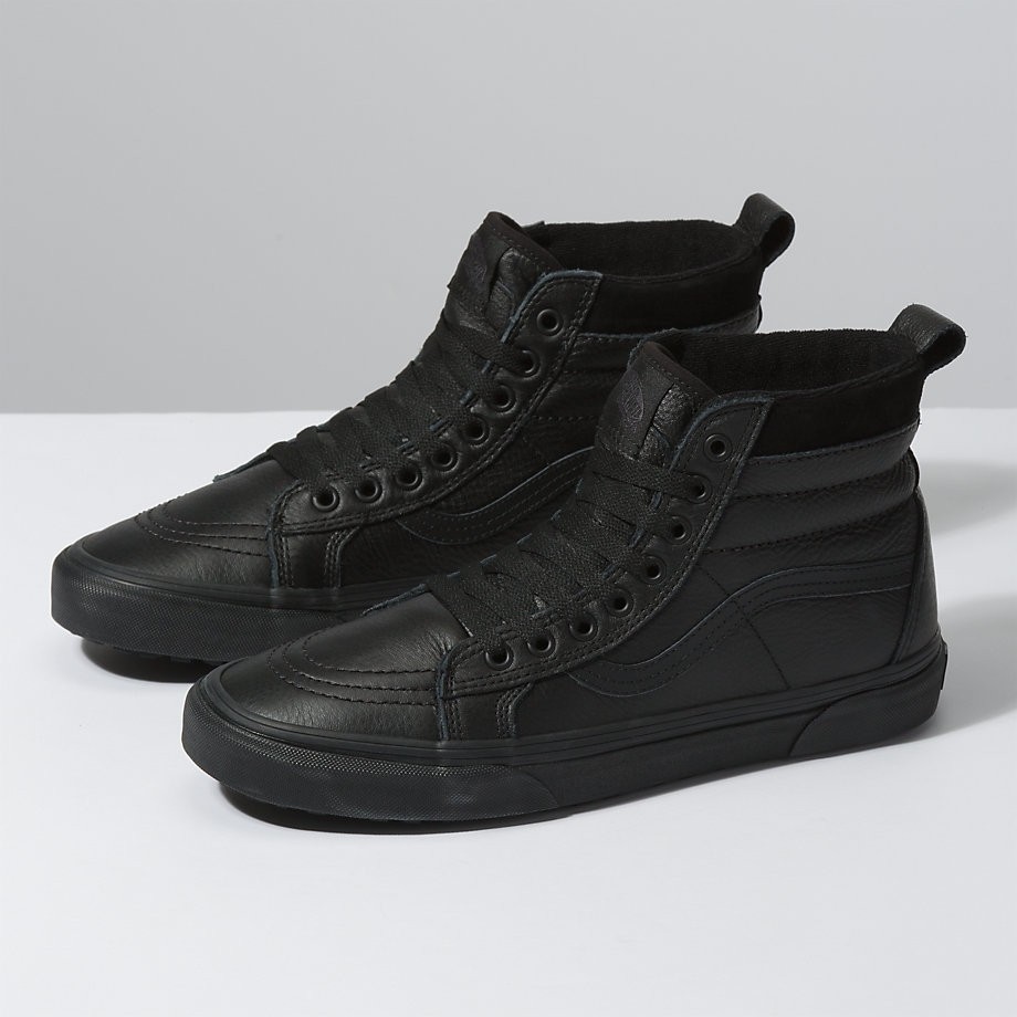 vans sk8 black leather