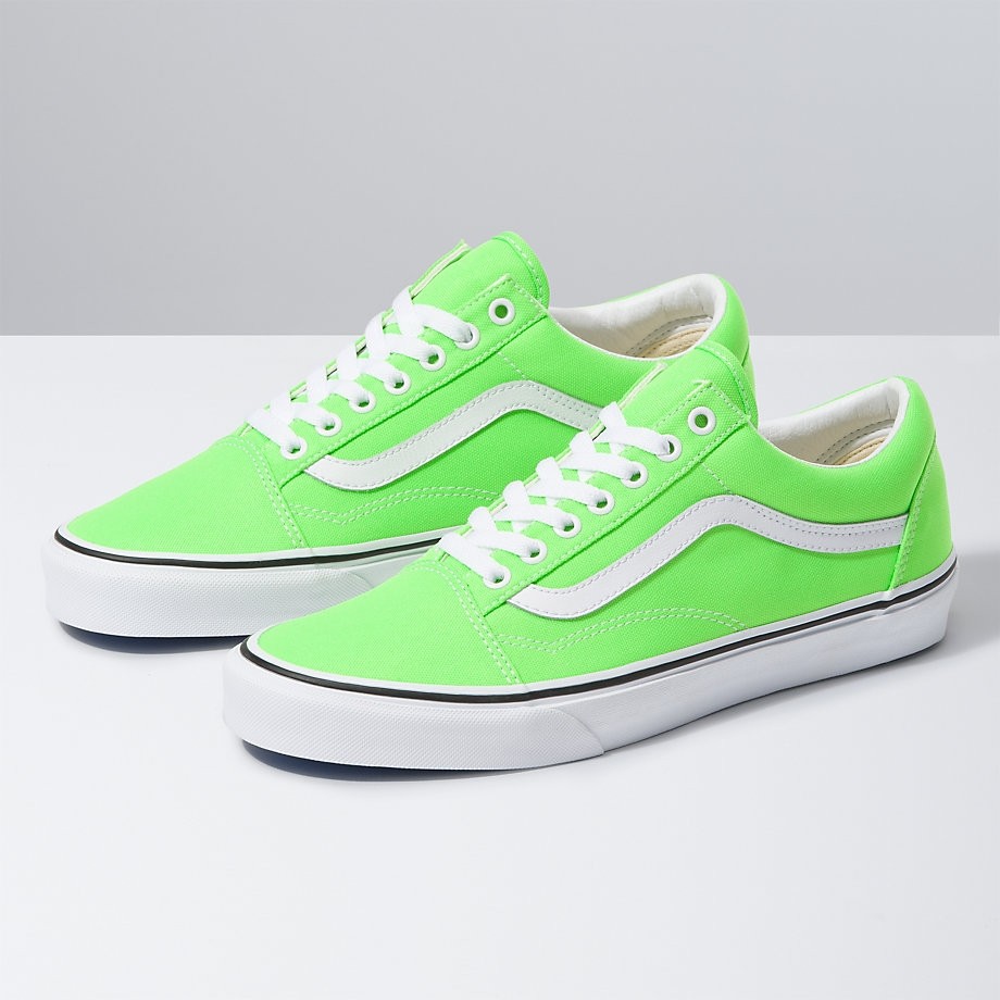 lime green vans old skool