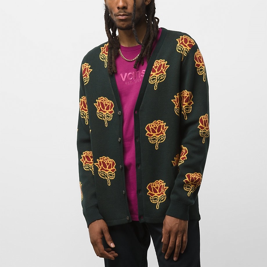 Vans '66 Champs Cardigan In Dark Green | ModeSens