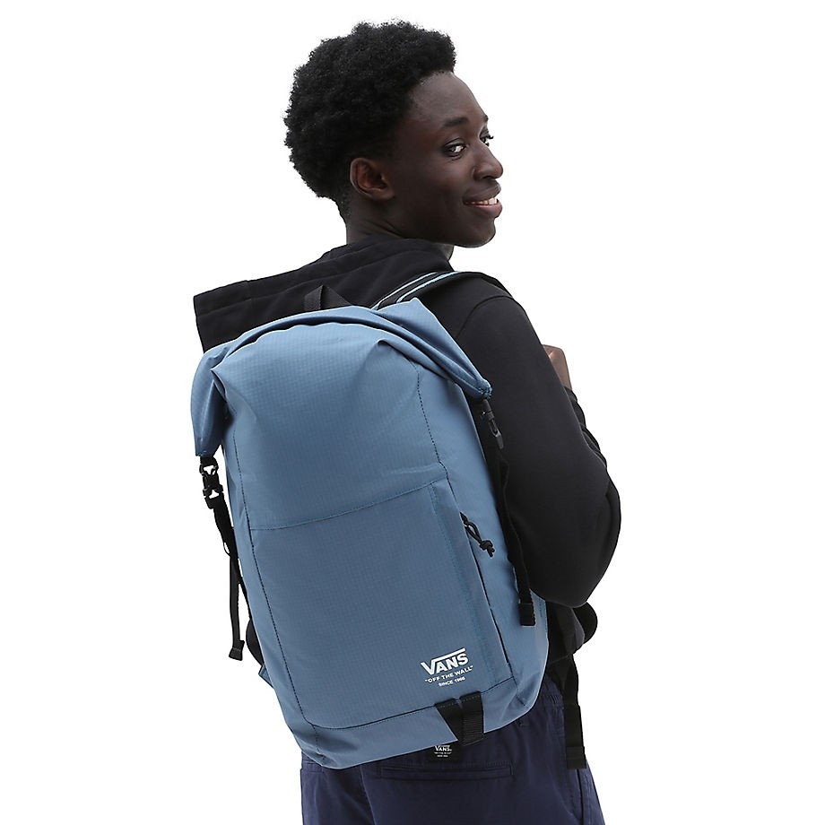 Vans roll top backpack deals