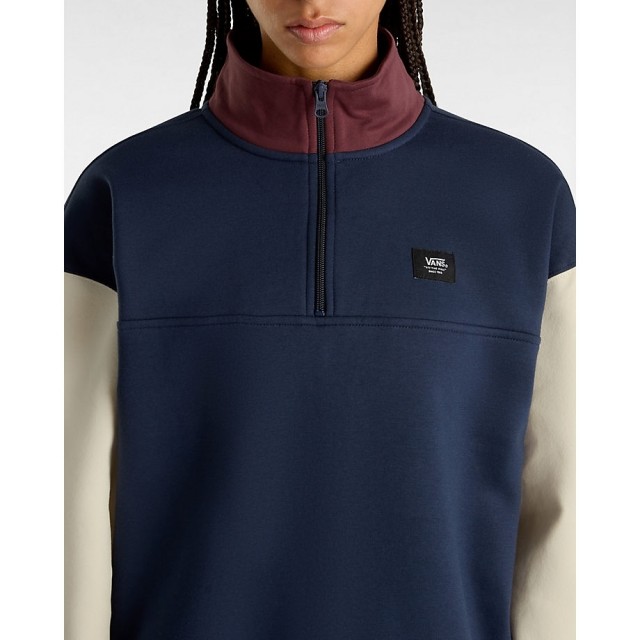 COLORBLOCK HALF ZIP MOCK