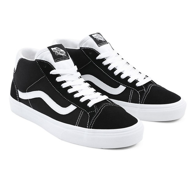 black vans mid tops