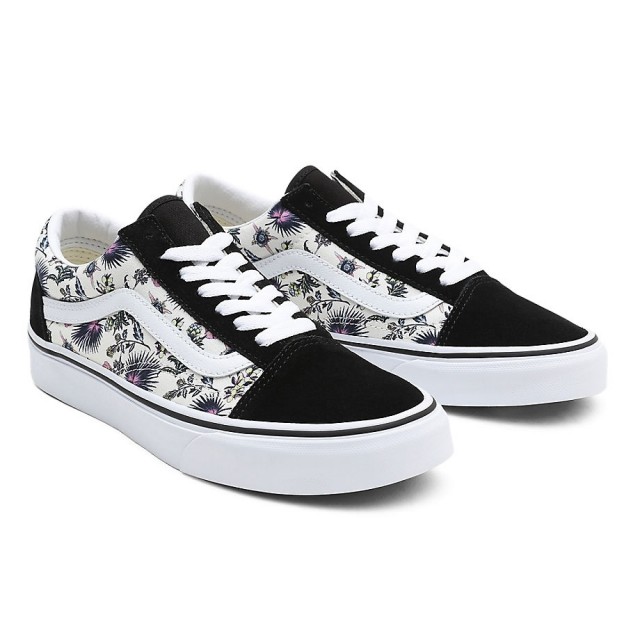 Tan vans outlet with flowers