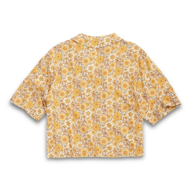 TRIPPY FLORAL WOVEN TOP