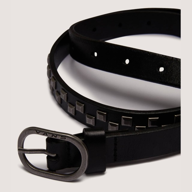 Check Leather Belt