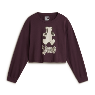 LIL BEAR RELAX CROP LS TEE