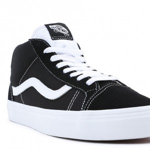 black vans mid tops